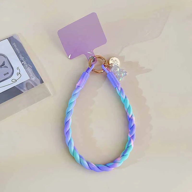 Cute Luminous Bear Phone Strap Lanyard Silicone Long Mobile Rope