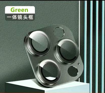Metal Lens Protector with Tempered Glass for iPhone 16 Pro Max/15/14 Series