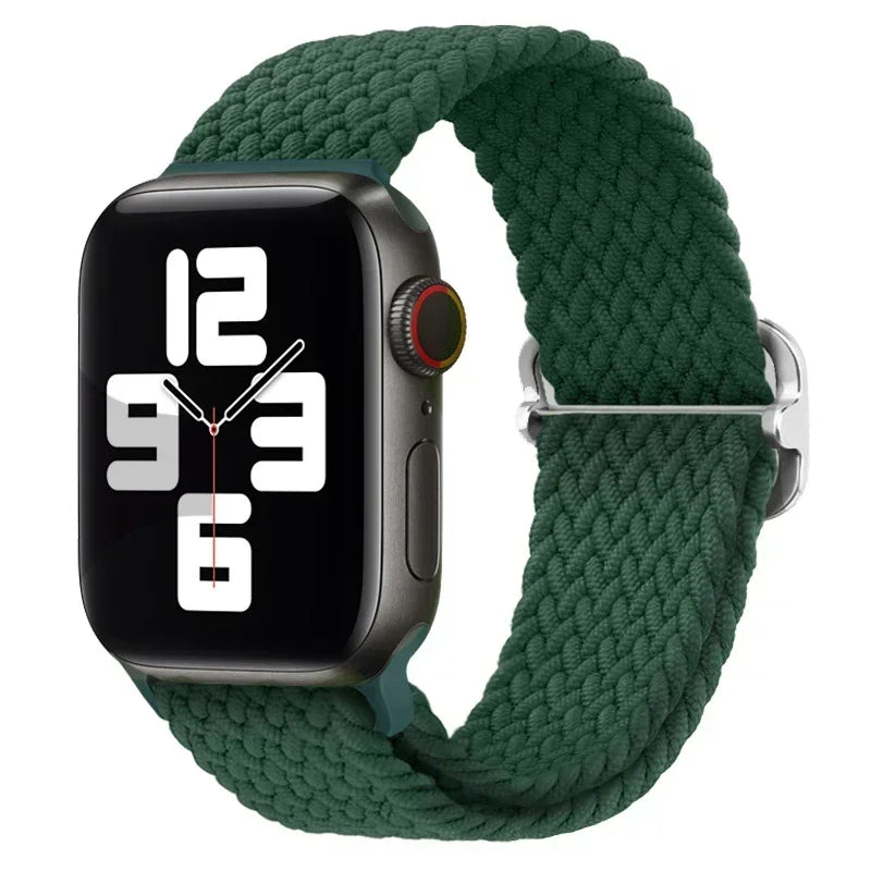 Braided Solo Loop for Apple Watch Ultra & Series 10–7 SE Elastic Band