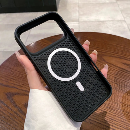 Hollow Mesh Cooling MagSafe Case – Breathable Honeycomb Cover for iPhone 17