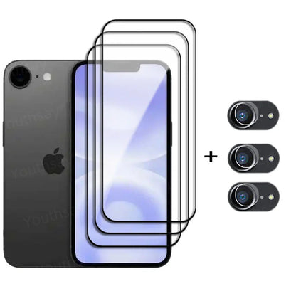 6-in-1 Screen & Camera Lens Protector Set for iPhone 16e SE4 SE 2025
