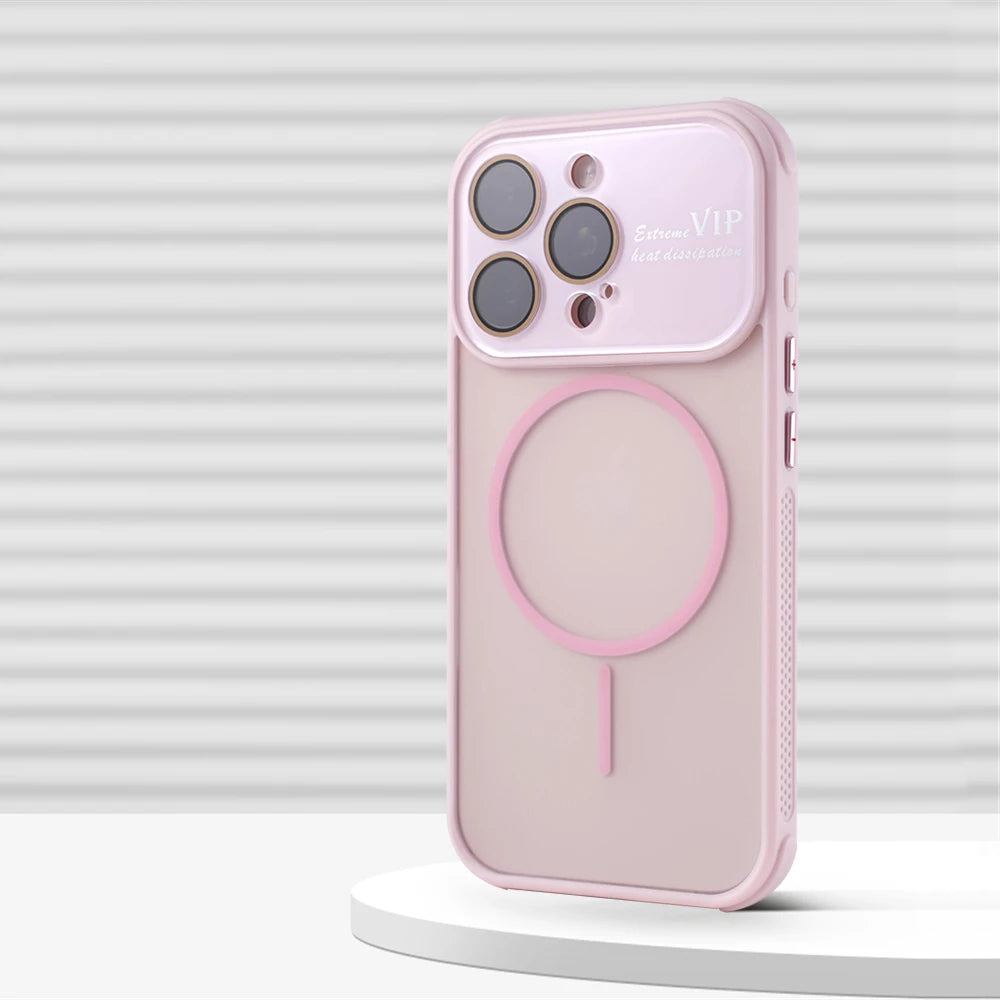 Matte Magnetic Shockproof Case – Full Lens Protection iPhone Pro Max 14/13/12