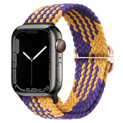 Elastic Braided Strap for Apple Watch Ultra 49mm and Series 9–SE, 45–38mm