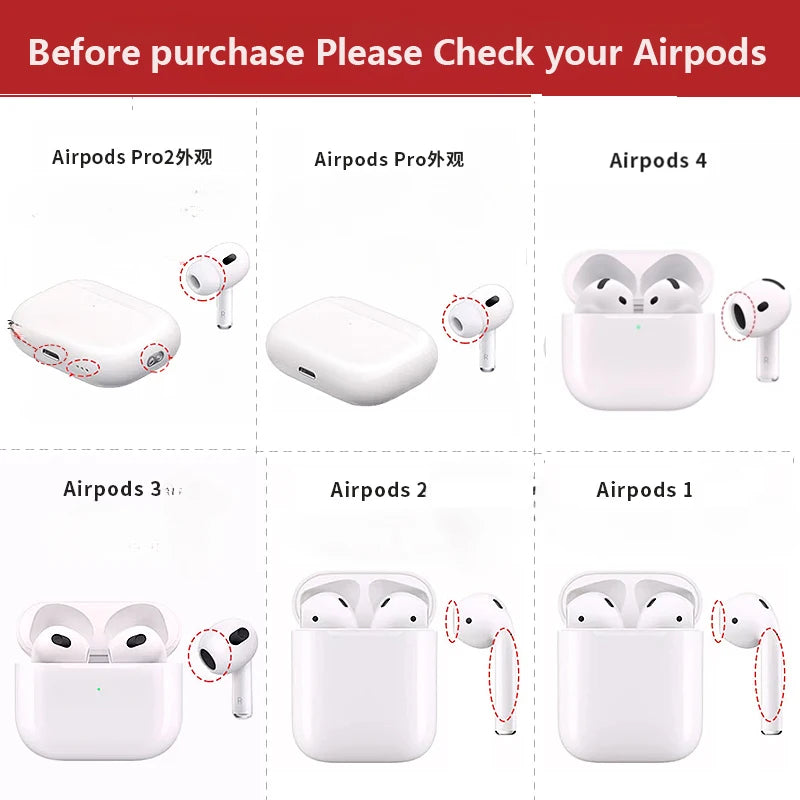 Soft Silicone Case for AirPods 1/2/3/Pro/Pro 2/4 – Solid Color Cover