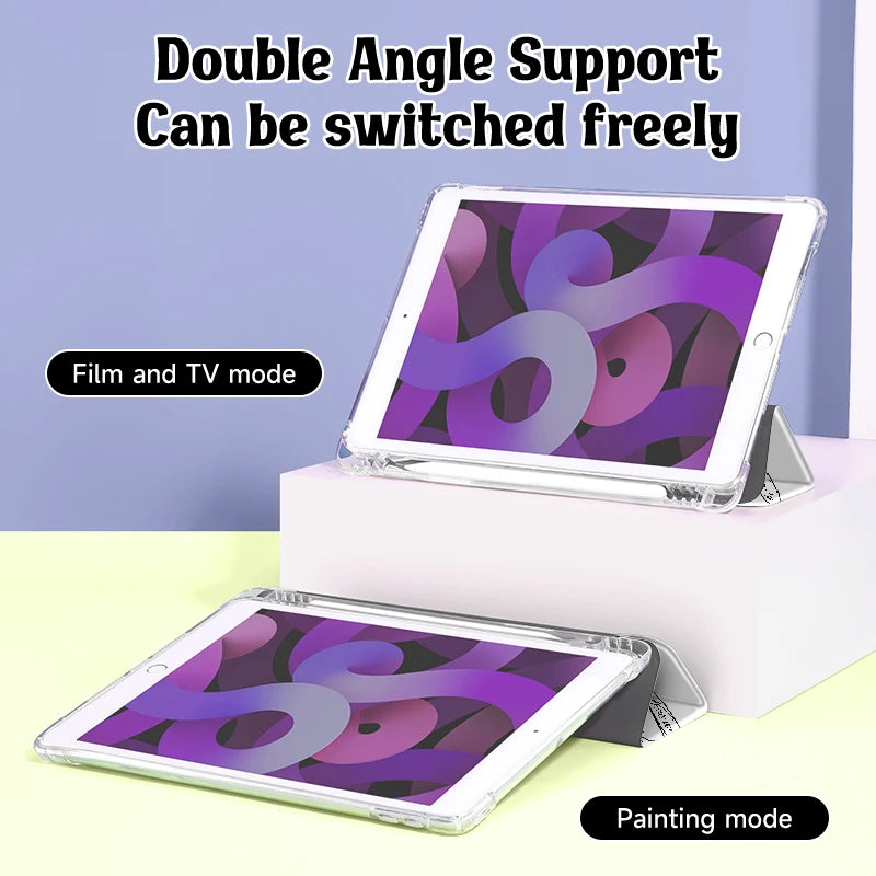 Sketch Heart iPad Case with Pen Holder – Fits 9.7", Mini 4/5, Air 4/5 10.9"