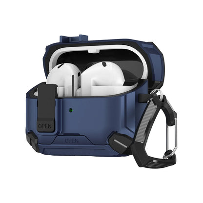 Secure Lock Clip Protection Case for Galaxy Buds 3 Pro & 3 with Phone Stand Compatible