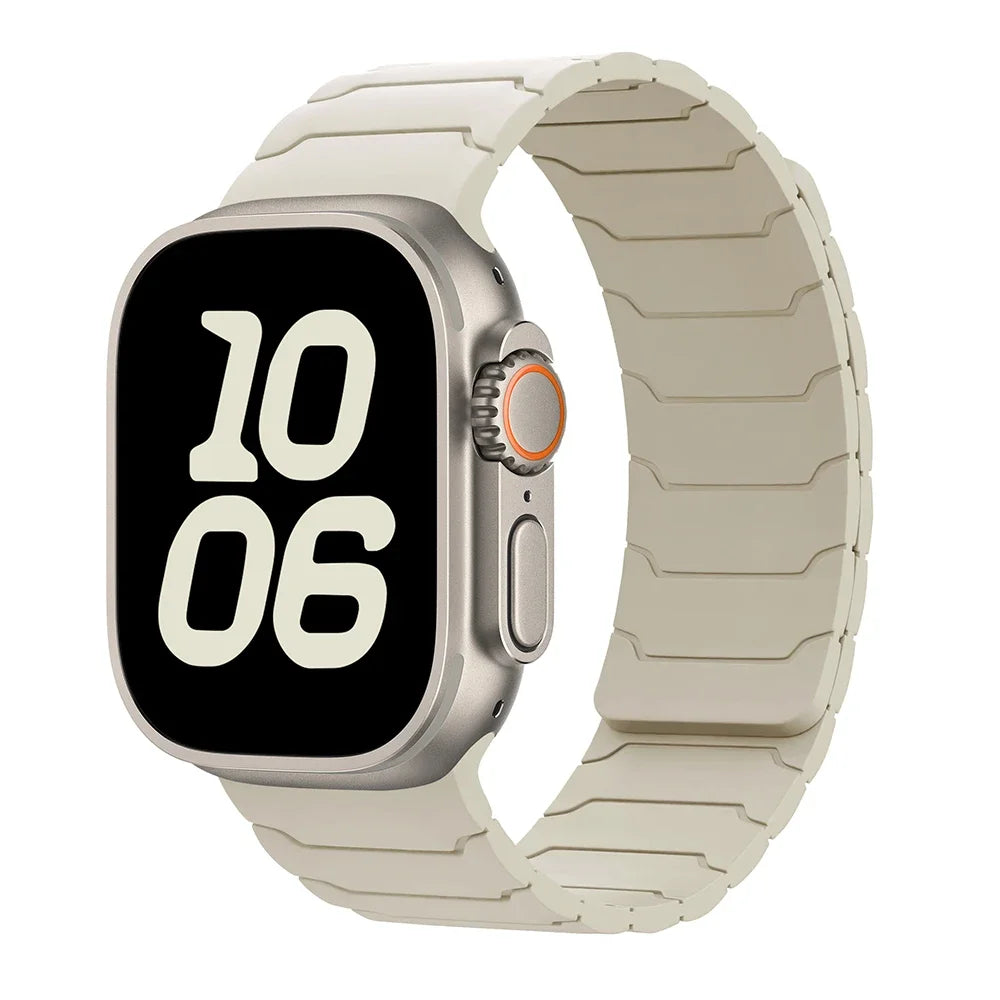 Magnetic Silicone Strap for Apple Watch Ultra 2, Series 10/9/8/7 (49mm-38mm)
