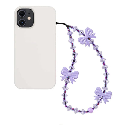 Y2K Bowknot Beaded Phone Charm Strap for Girls & Women