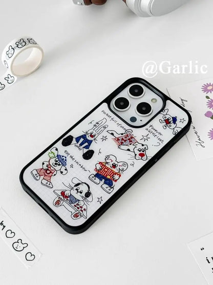Korean INS Cute Pet Y2K Phone Case for iPhone 16 15 14 13 12 11 Pro Max