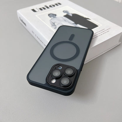 Magnetic Matte Translucent Armor Case for iPhone 15 14 Pro Max – MagSafe