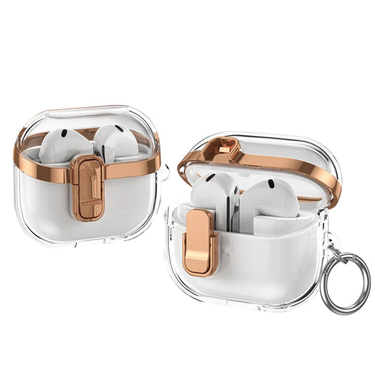 Transparent Lock Case for Samsung Galaxy Buds 3/3 Pro – Anti-Fall Protective Cover