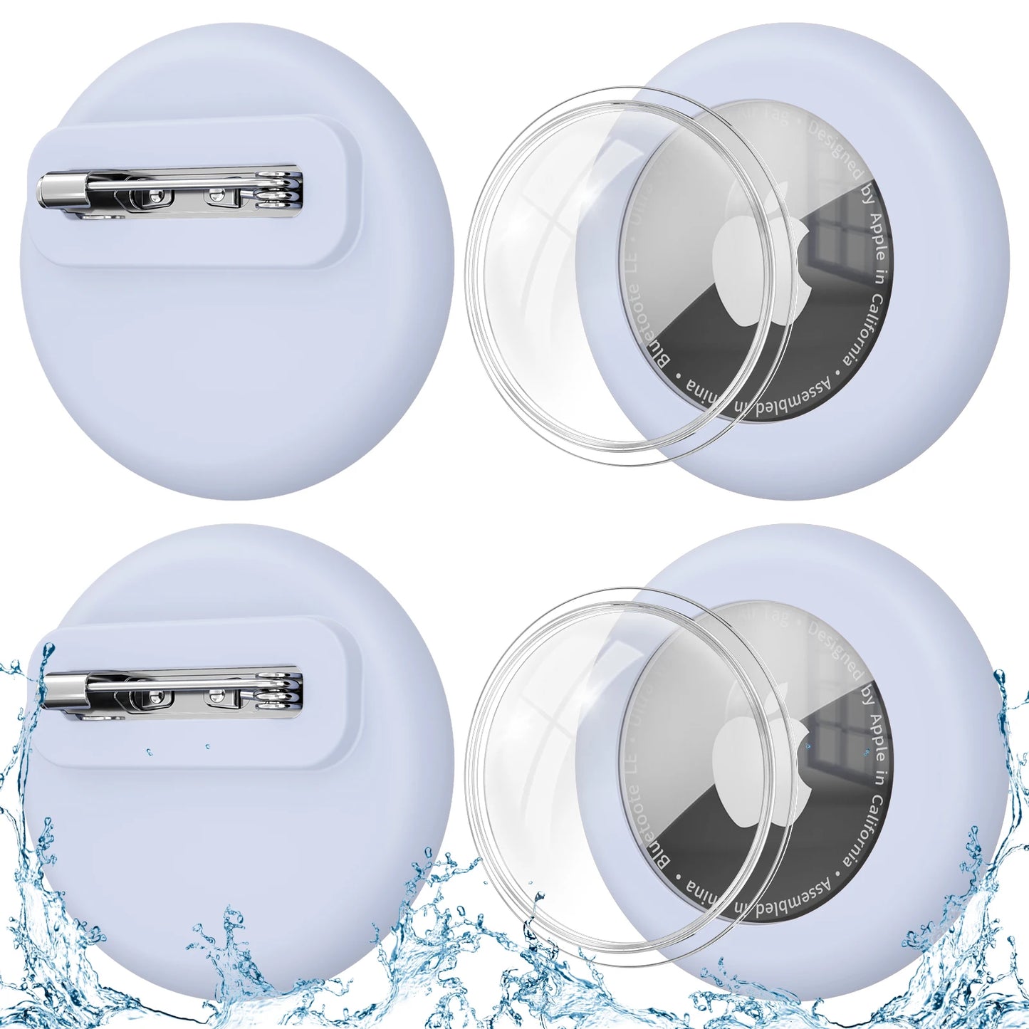 Full Cover Safety Pin Case for Apple AirTag – Waterproof 360° Shell