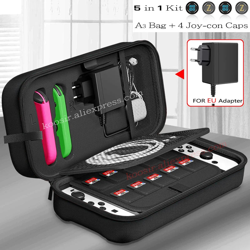 Large Travel Carrying Bag for Nintendo Switch OLED Anti-Scratch Storage Case