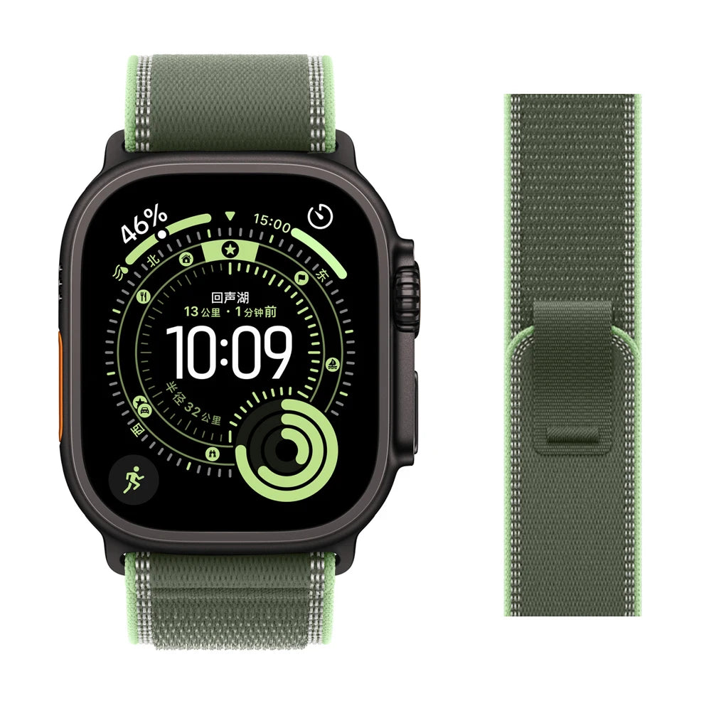 Alpine Loop Nylon Band for Apple Watch Ultra & Series 11–6, SE 41–49mm Strap