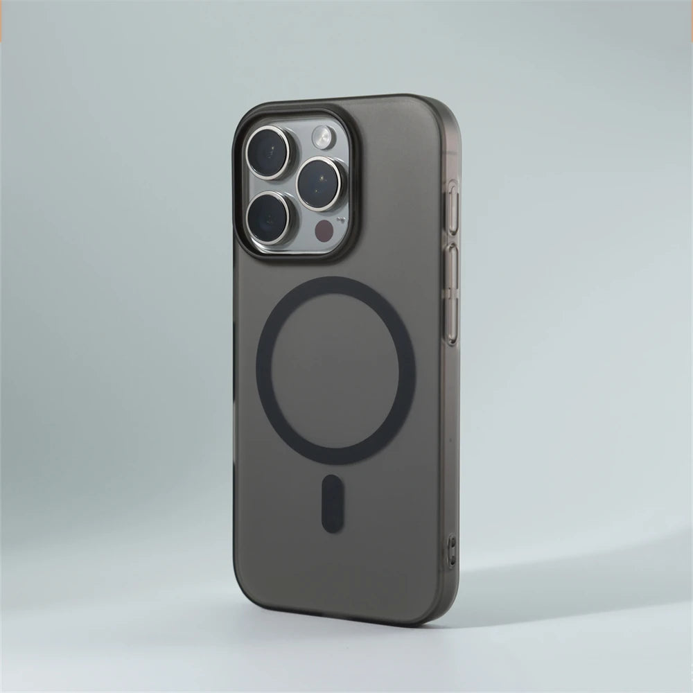 1.0mm Ultra Thin Matte Translucent MagSafe Case For iPhone 16 15 14 13