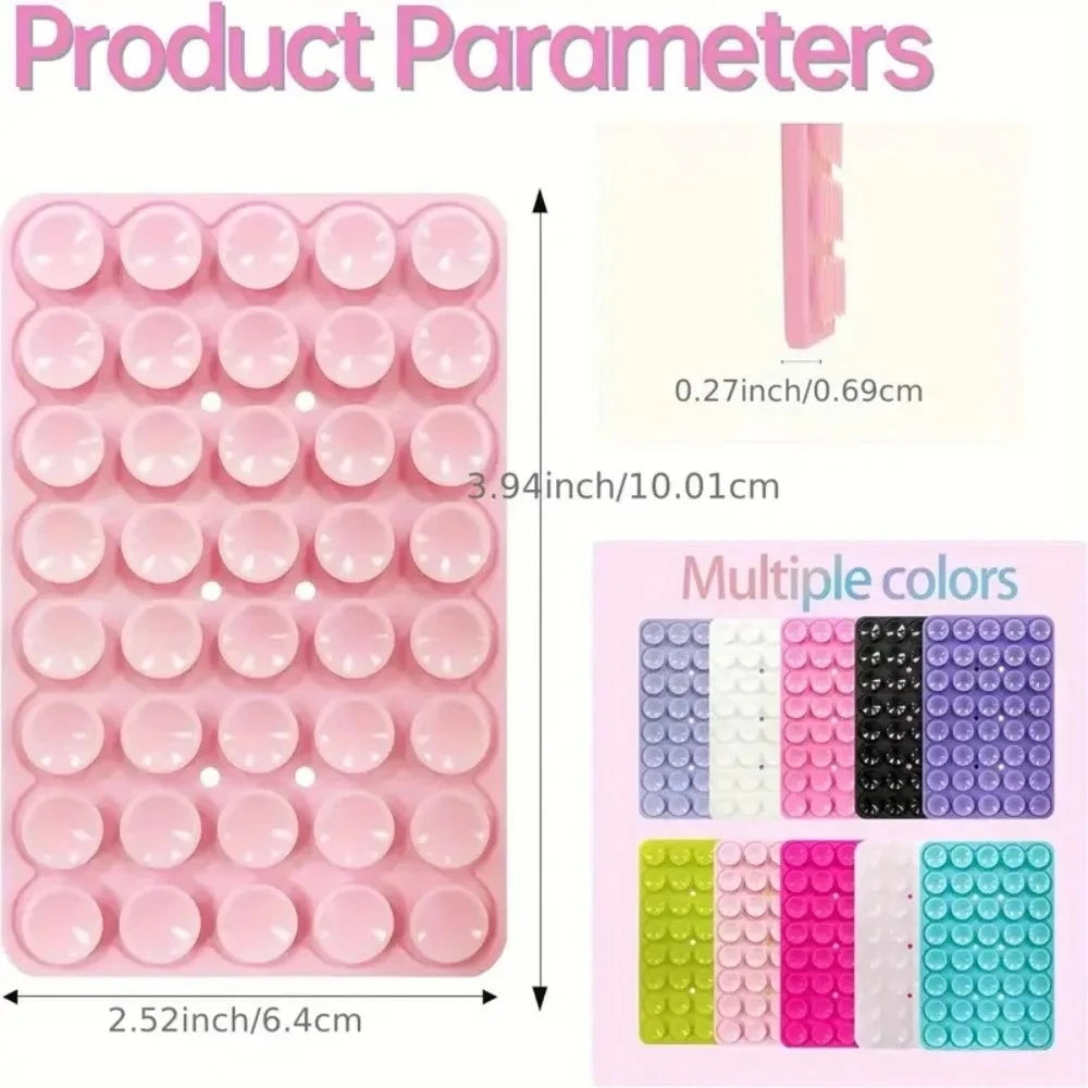 Silicone Suction Phone Case Mount Non-Slip Stand for Selfies & Videos - Mixed Colors