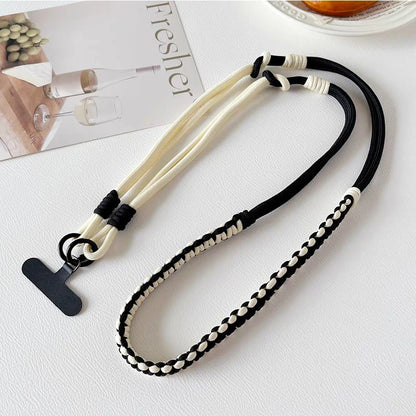 3-in-1 Korean Mobile Phone Lanyard Woven Anti-Loss Handing Rope for iPhone & Xiaomi