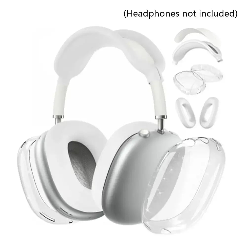 3D Transparent Anti-Scratch Case for AirPods Max - Soft Protective Cover