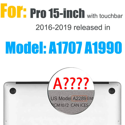 Crystal Clear Hard Case for MacBook Air/Pro 13–16" (All Models Listed)