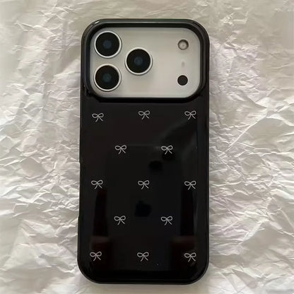 Cute Bowknot Glossy Soft Phone Case for iPhone 17 Air–7 Series, Shockproof Cover
