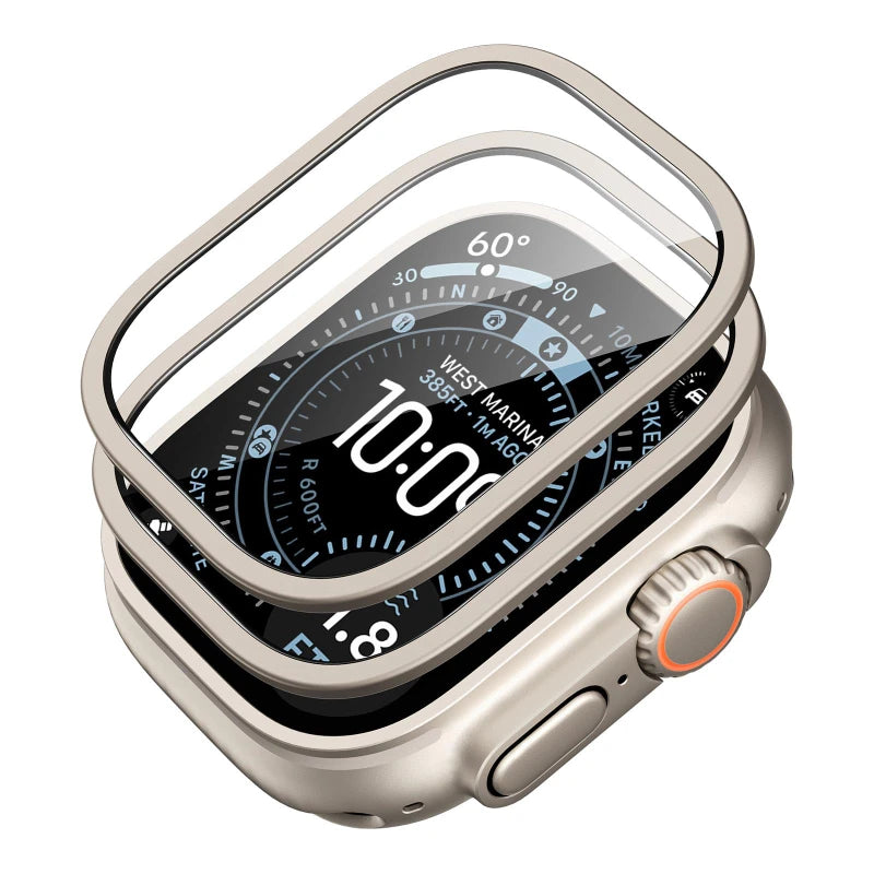 2PCS Metal Tempered Glass Screen Protector for Apple Watch Ultra 3/2 49mm