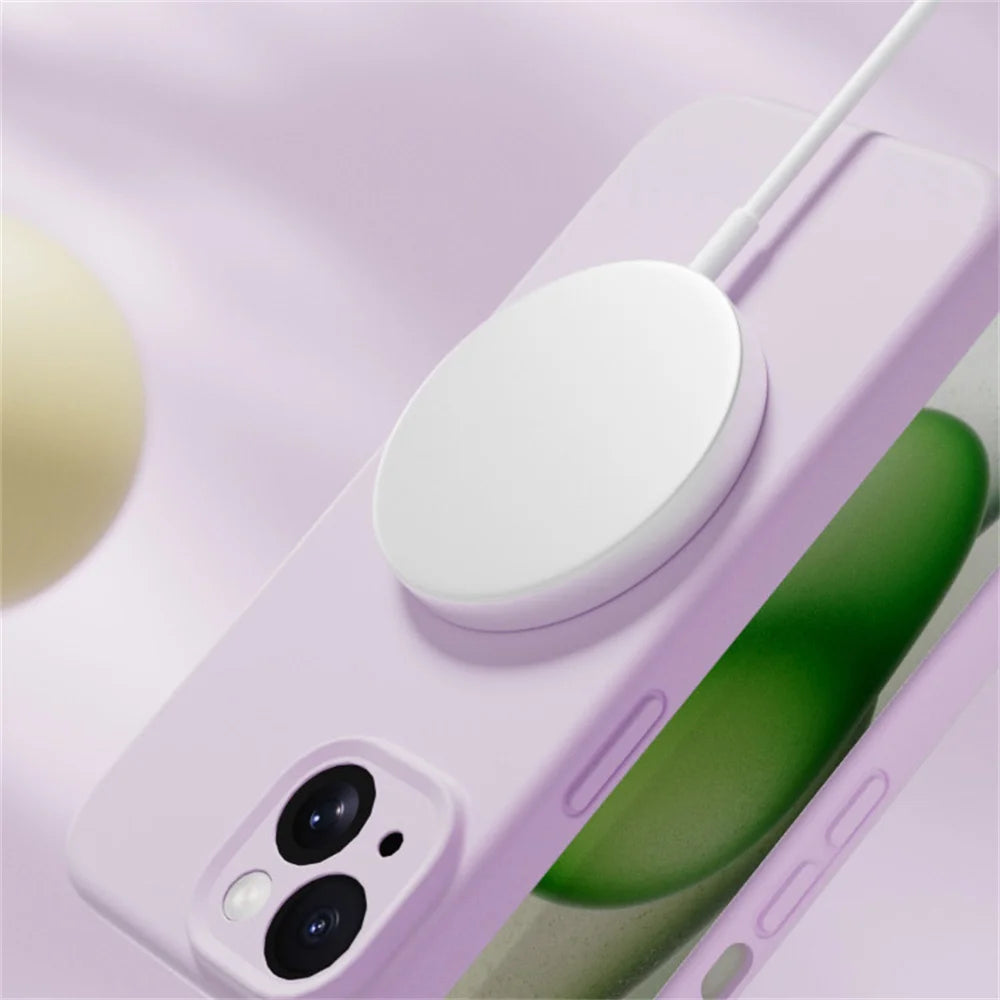 Liquid Silicone MagSafe Case for iPhone Pro Max 13, 12, 11