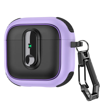 Armor Locking Earphone Case for AirPods 2/3/Pro/4 with Purple Stripes