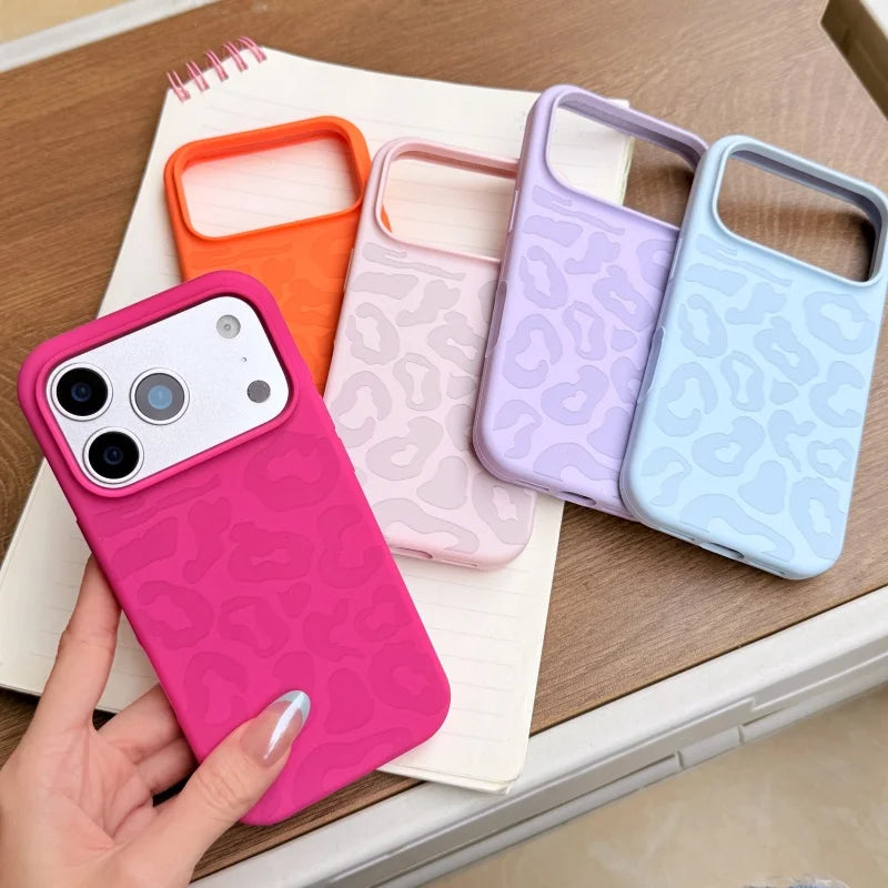 Candy Liquid Silicone Leopard Print Soft Case for iPhone 17 Air–11 Series