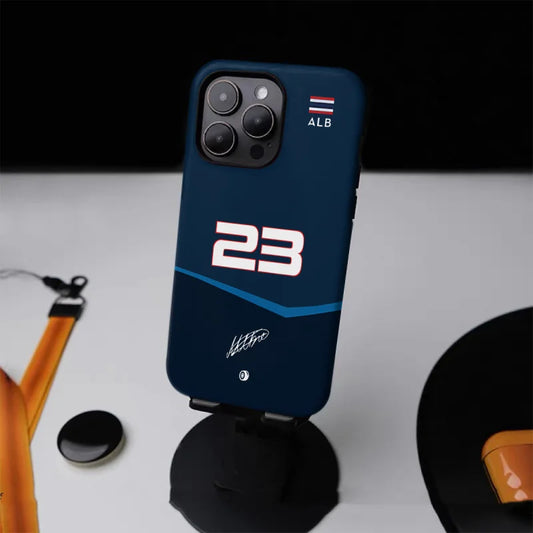 F1 No.23 2-in-1 Tough Glossy Phone Case for iPhone 7/12 mini/14/15/16 Pro Max