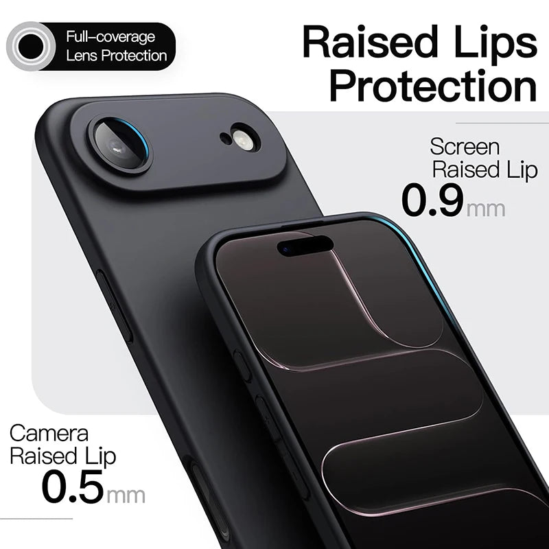 Luxury Matte Silicone Case for iPhone 17 Air 17 Pro Max Ultra-Thin Cover