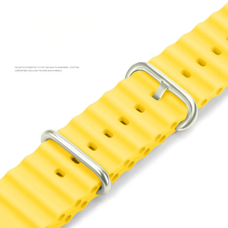 Ocean Silicone Sport Band for Apple Watch 3–Ultra 2, 40–49mm Series 10–4 Adjustable Strap