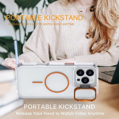 MagSafe Invisible Lens Stand Clear Case for iPhone 17 16 15 14 13 12 11 Pro Max