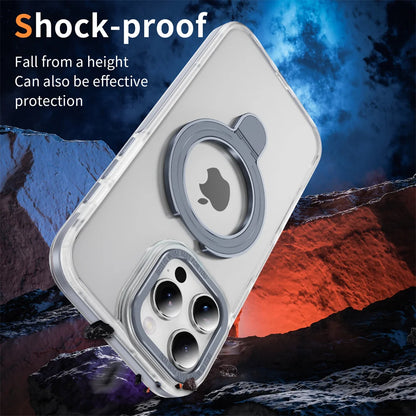 Clear Magnetic Stand Case for iPhone 17 16 15 14 13 12 11 Pro Max