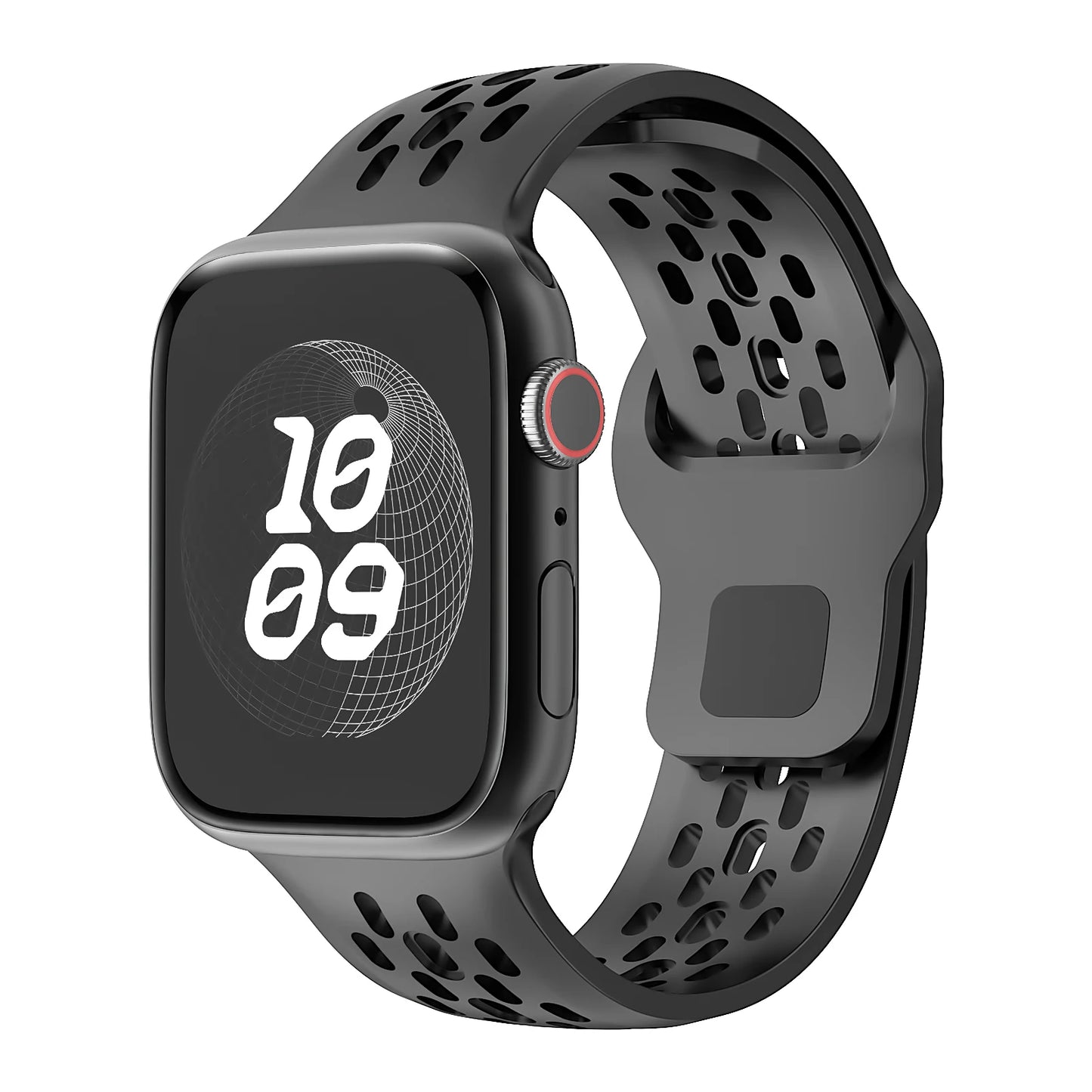 Silicone Band for Apple Watch Series 3–10 Ultra, Adjustable Strap 38mm–49mm Bracelet