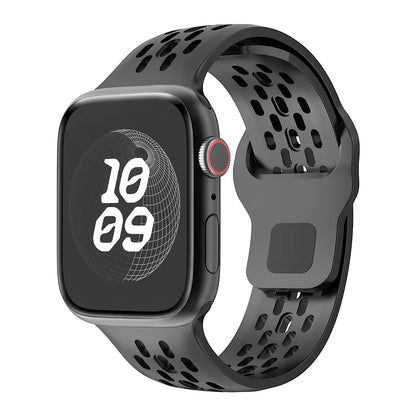 Silicone Band for Apple Watch Series 3–10 Ultra, Adjustable Strap 38mm–49mm Bracelet