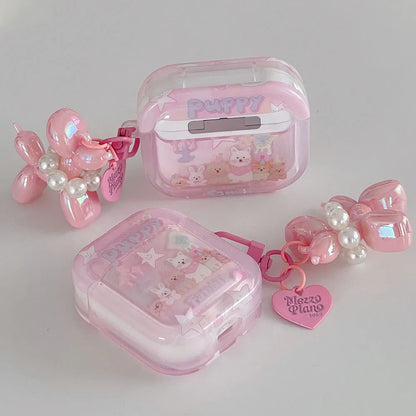 Cute Cartoon Bluetooth Earphone Case for AirPods Pro 2 & AirPods 1/2/3 Pink
