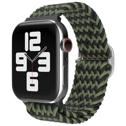 Braided Nylon Strap for Apple Watch Ultra 2/Series 10–4 Adjustable Band