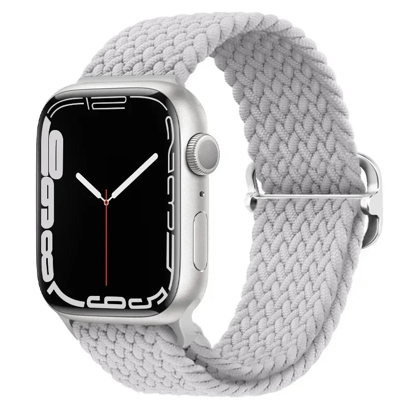 Braided Nylon Strap for Apple Watch Ultra 2/Series 10–4 Adjustable Band