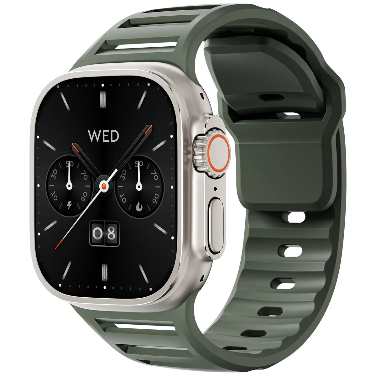 Sport Silicone Strap for Apple Watch Ultra 2 & Series 9–6 | 49–42mm Band