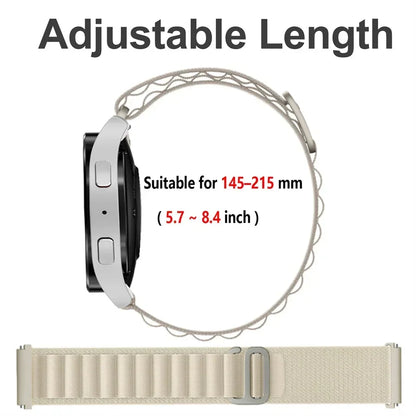 Nylon Loop Strap 20mm/22mm para Galaxy Watch 7 6 5 4 y Amazfit GTS
