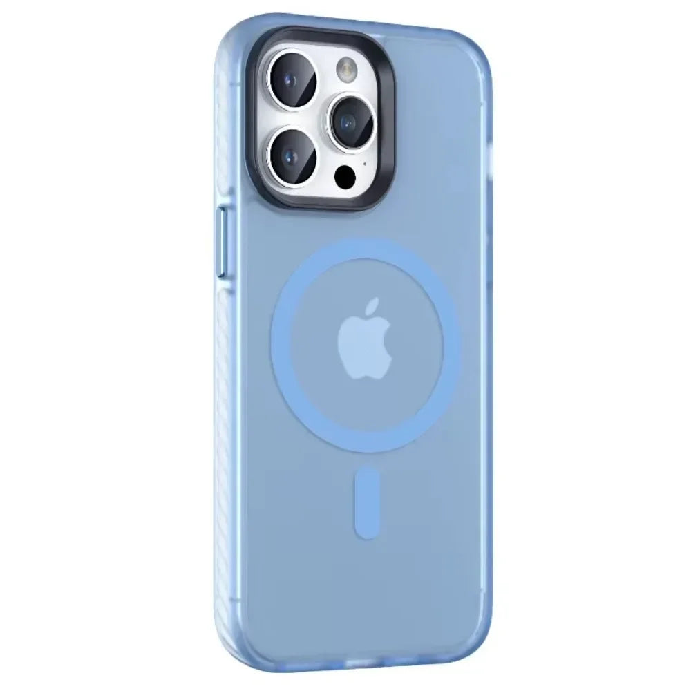 Matte Shockproof MagSafe Case for iPhone 11–16 Pro Max with Wireless Charging