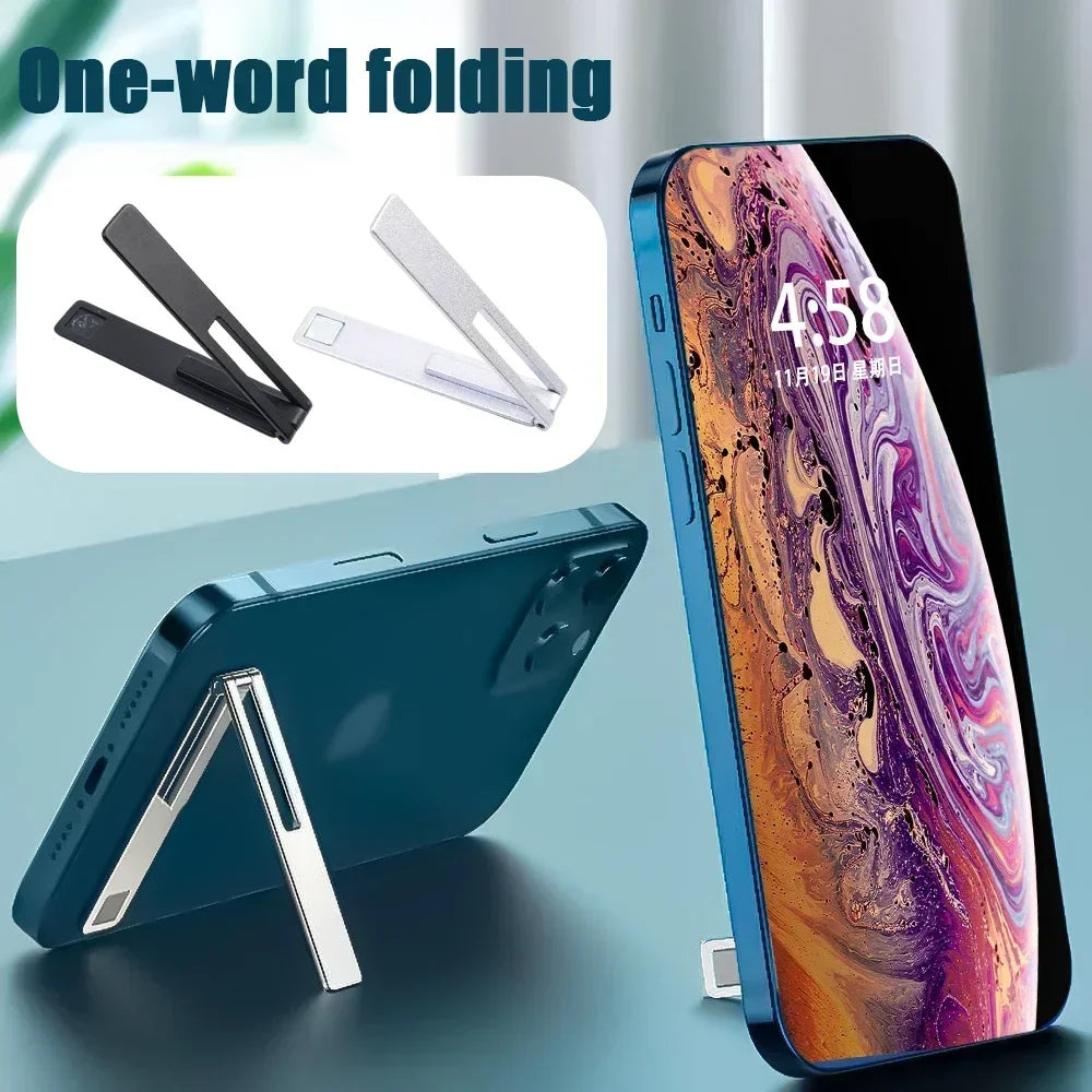 Ultra Thin Magnetic Foldable Phone Kickstand – Metal Alloy Holder Support