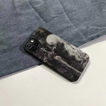 Chic Medieval Art Painting Witch & Sword Back Cover for iPhone 16–11 Pro Max