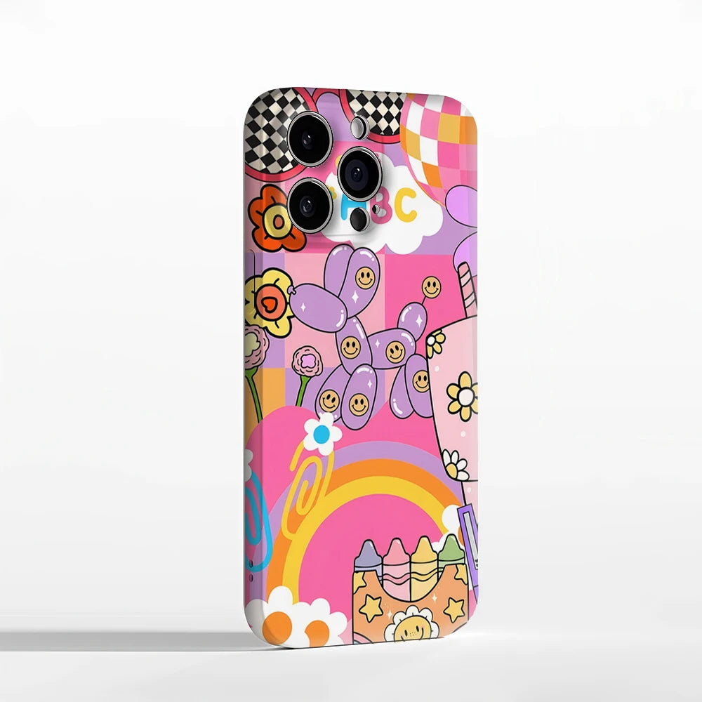 Retro Groovy Pattern Case for iPhone 17 16 15 14 13 12 11 Pro Max Plus