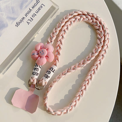 Outdoor Mountaineering Woven Phone Lanyard Women’s Belt Anti-Loss Neck Strap