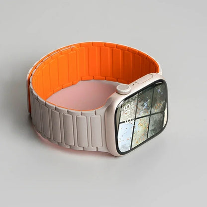 Magnetic Silicone Band for Apple Watch Ultra 2 Series 10–3 (49mm–40mm)