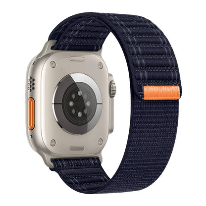 Nylon Wave Pattern Strap for Apple Watch Ultra 2 & Series 10–3, Adjustable 38–49mm Band