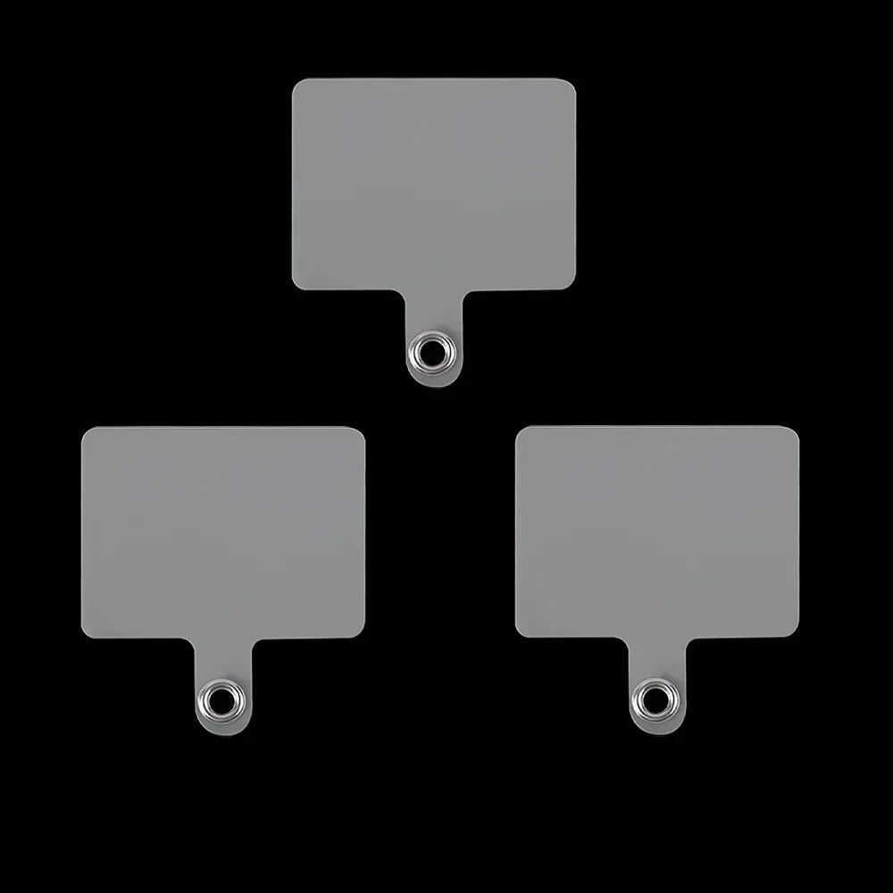 3PCS Stainless Steel Phone Lanyard Patch Tabs Ultra-thin Tether Connector Set