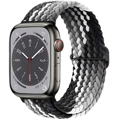 Braided Elastic Strap for Apple Watch Ultra 2 49mm Series 10 9 8 7 SE 6 5 4