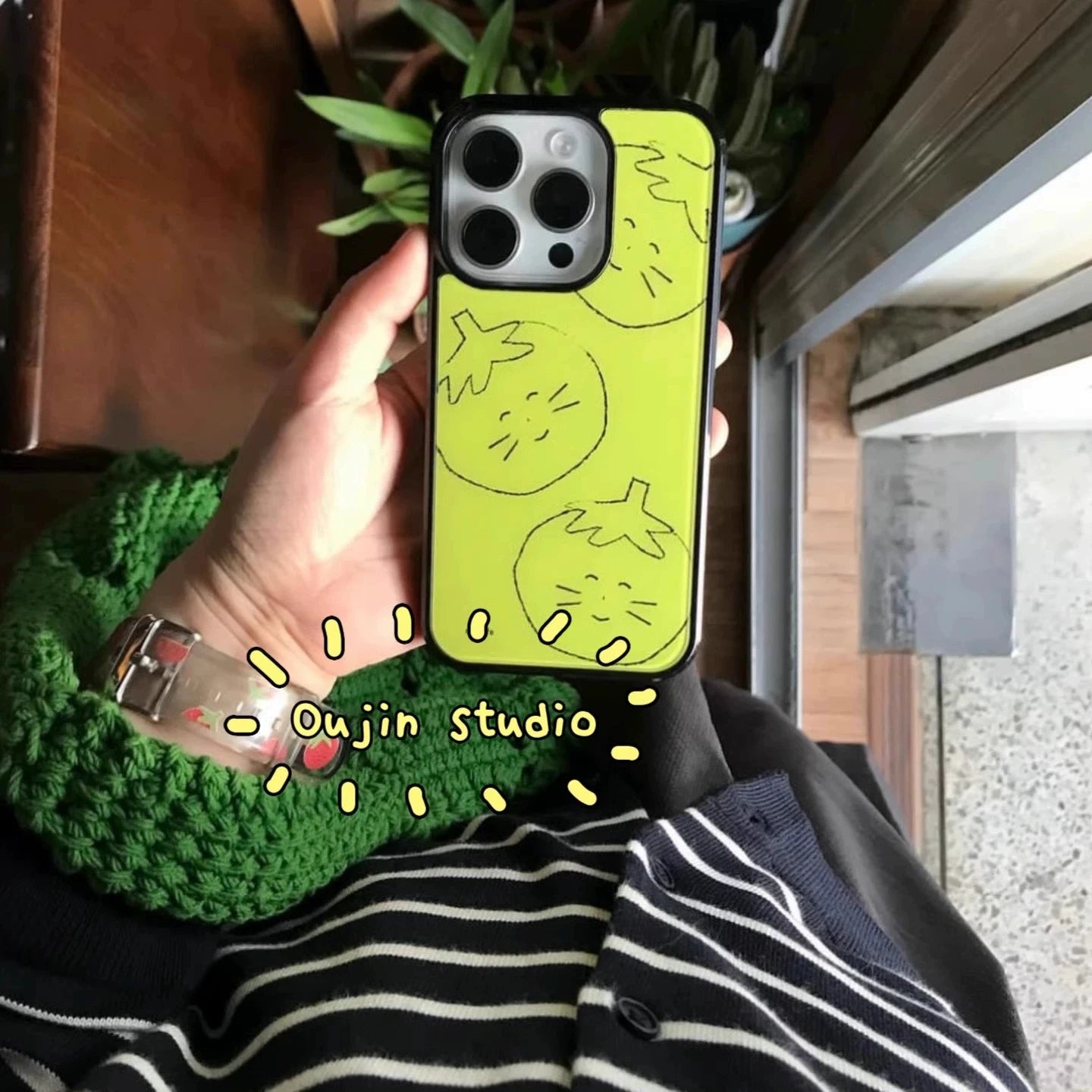 Ins Korean Tomato Design Phone Case for iPhone 11–16 Series